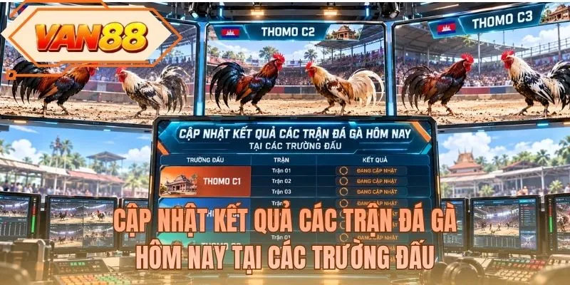 Cập nhật kết quả các trận đá gà hôm nay tại các trường đấu